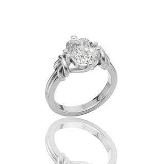 Oval Cut Lab Grown Diamond Engagement Ring with Twisted Rope Band