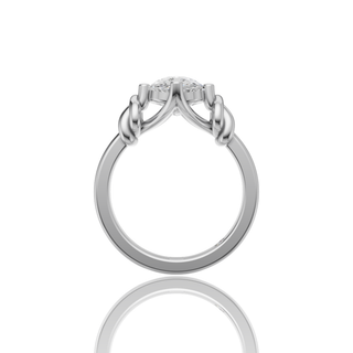 Oval Cut Lab Grown Diamond Engagement Ring with Twisted Rope Band