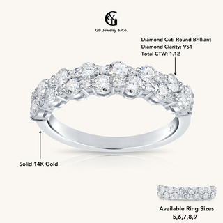 White Gold Multi Stone Diamond Ring