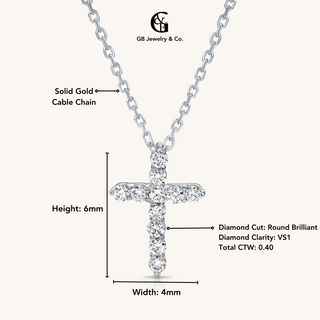 White Gold Cross Necklace