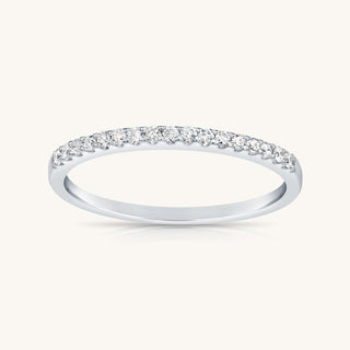 White Gold Dainty Diamond Ring