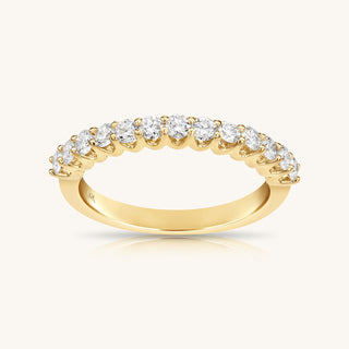 Gold Single Line Diamond Ring