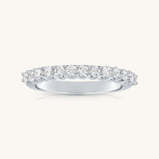 White Gold Single Line Diamond Ring