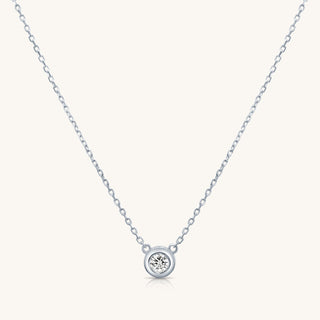 White Gold Single .25 CT Diamond Necklace