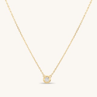 Gold Single .25 CT Diamond Necklace