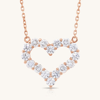 Rose Gold Eternity Heart Necklace