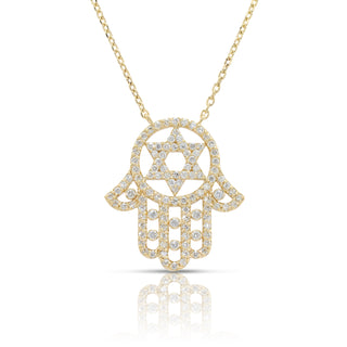 Yellow Gold Hamsa Necklace