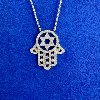 Yellow Gold Hamsa Necklace