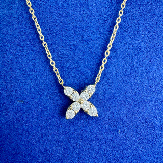 Yellow Gold Clover Necklace