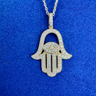 Yellow Gold Hamsa Necklace
