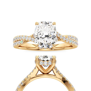 Adelina Pear Twisted Diamond Band