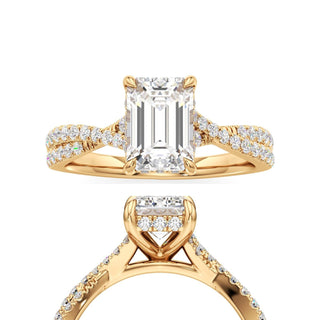 Adelina Pear Twisted Diamond Band