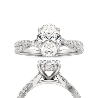 Adelina Pear Twisted Diamond Band