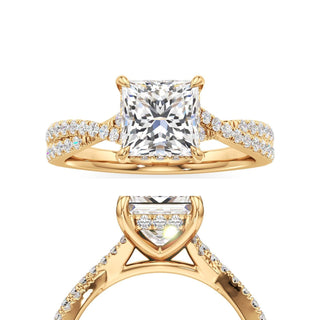 Adelina Princess Twisted Diamond Band