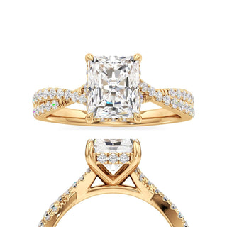 Adelina Pear Twisted Diamond Band