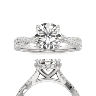 Adelina Pear Twisted Diamond Band