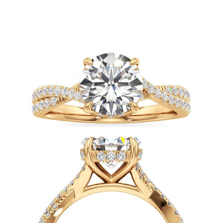 Adelina Round Twisted Diamond Band