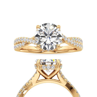 Adelina Pear Twisted Diamond Band