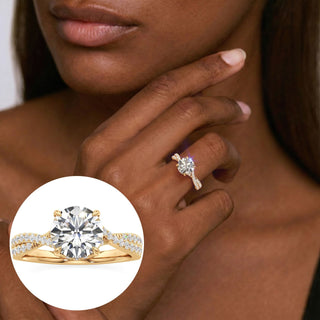 Adelina Round Twisted Diamond Band