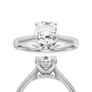 Aeloria Elongated Cushion Cathedral with Diamond Bridge