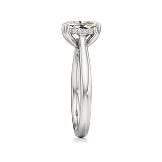 Aeloria Elongated Cushion Cathedral with Diamond Bridge