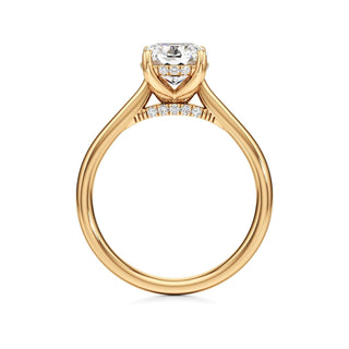 Aeloria Elongated Cushion Cathedral with Diamond Bridge