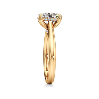 Aeloria Elongated Cushion Cathedral with Diamond Bridge
