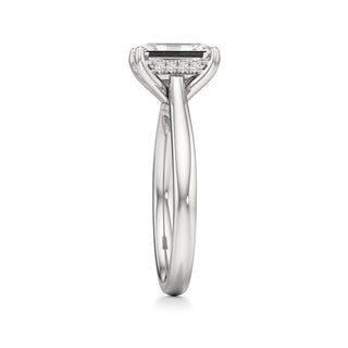 Aeloria Elongated Cushion Cathedral with Diamond Bridge