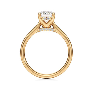 Aeloria Elongated Cushion Cathedral with Diamond Bridge