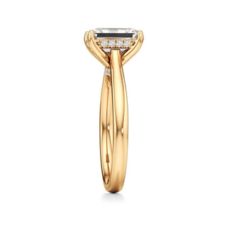 Aeloria Elongated Cushion Cathedral with Diamond Bridge