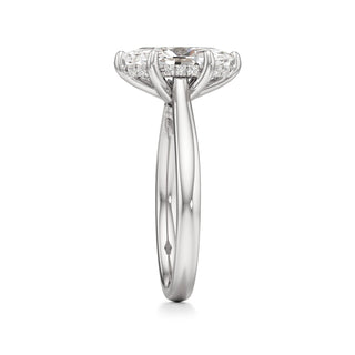 Aeloria Elongated Cushion Cathedral with Diamond Bridge