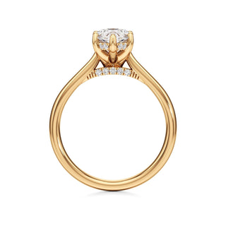 Aeloria Elongated Cushion Cathedral with Diamond Bridge