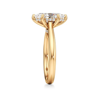 Aeloria Elongated Cushion Cathedral with Diamond Bridge