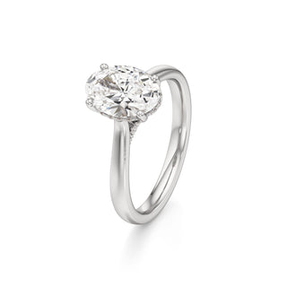Aeloria Elongated Cushion Cathedral with Diamond Bridge