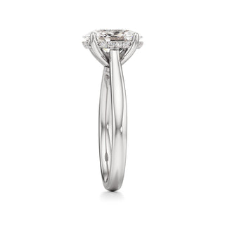 Aeloria Elongated Cushion Cathedral with Diamond Bridge