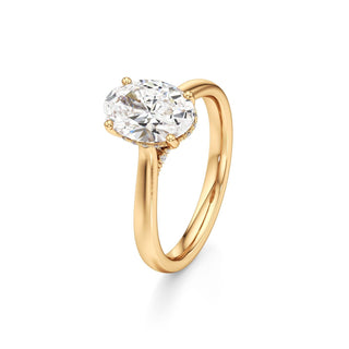 Aeloria Elongated Cushion Cathedral with Diamond Bridge
