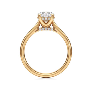 Aeloria Elongated Cushion Cathedral with Diamond Bridge