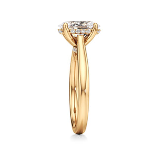 Aeloria Elongated Cushion Cathedral with Diamond Bridge