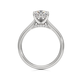Aeloria Elongated Cushion Cathedral with Diamond Bridge