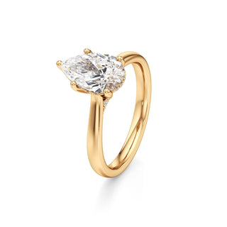 Aeloria Elongated Cushion Cathedral with Diamond Bridge