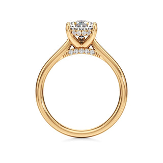 Aeloria Elongated Cushion Cathedral with Diamond Bridge