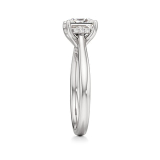 Aeloria Elongated Cushion Cathedral with Diamond Bridge