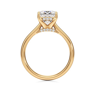 Aeloria Elongated Cushion Cathedral with Diamond Bridge