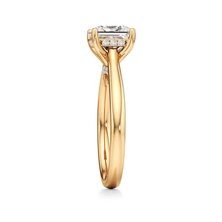 Aeloria Elongated Cushion Cathedral with Diamond Bridge