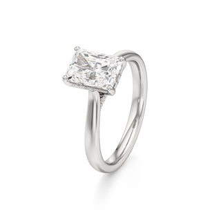 Aeloria Elongated Cushion Cathedral with Diamond Bridge