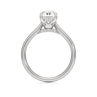 Aeloria Elongated Cushion Cathedral with Diamond Bridge