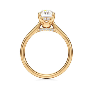 Aeloria Elongated Cushion Cathedral with Diamond Bridge