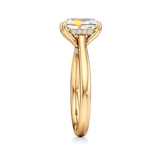 Aeloria Elongated Cushion Cathedral with Diamond Bridge