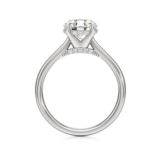 Aeloria Elongated Cushion Cathedral with Diamond Bridge