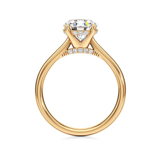 Aeloria Elongated Cushion Cathedral with Diamond Bridge